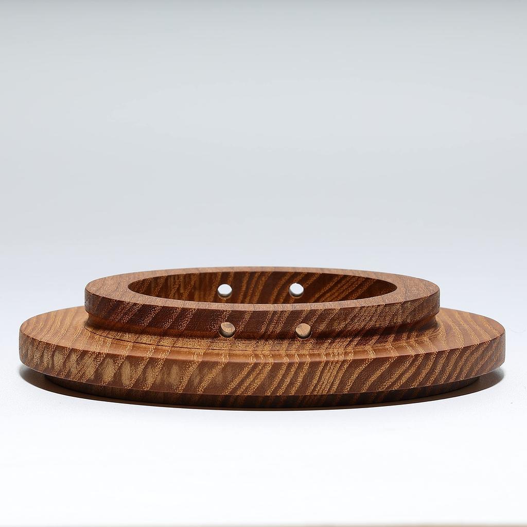 CAMPING MOON Sierra Cup Walnut Solid Wood Coaster of Lid, Wood, (Set 2, 12cm) S-MG-2P