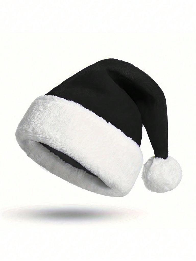 1pc Plush Christmas Hat, Christmas Party Hat, Men's and Women's Christmas New Year Party, Christmas Party Decorative Hat