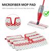 Microfiber Spray Mop Pads Compatible with Oceda ProMist MAX, Dual-Action Washable Flip Mop Pads Replacement for Dry Wet Floor Cleaning, 3 Packs Red