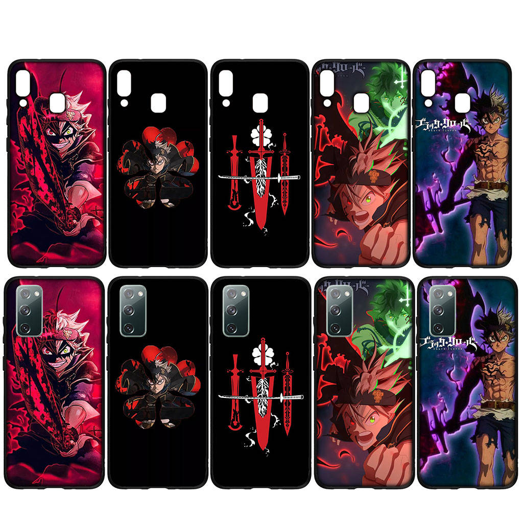 For iPhone 16 15 Xiaomi Redmi Note 13 12 11 Pro Max X 9 14 XR Samsung Galaxy A16 S24 S23 Plus Huawei OPPO Asta Black Clover Yuno Grinbellor Phone Case