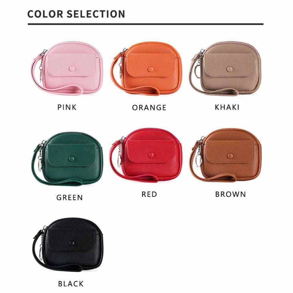 Solid Color Zipper Coin Purse Korean Style Small Item Bag Casual Handheld Wallet  Outdoor