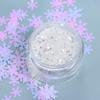 6Pcs/set Manicure Tools Christmas Glitter Flakes Christmas Nail Woolen Powder  Nail Salon