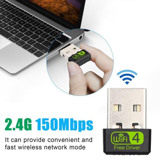 Placă de rețea wireless USB Wi-Fi Conexiune rapidă și sigură 150Mbps Viteză mare Instalare fără CD Adaptor cu driver Placă de rețea