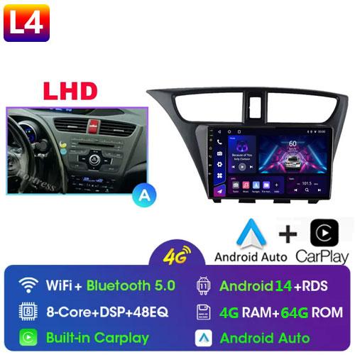 Fortress For Honda CIVIC Hatchback 2012 - 2017 Car Radio Android Multimedia Video Player Navigation GPS Stereo HU No 2 Din 2din
