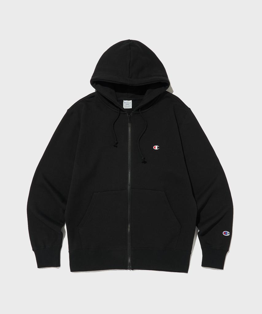 Champion C-Logo Zip-Up Hoodie Black