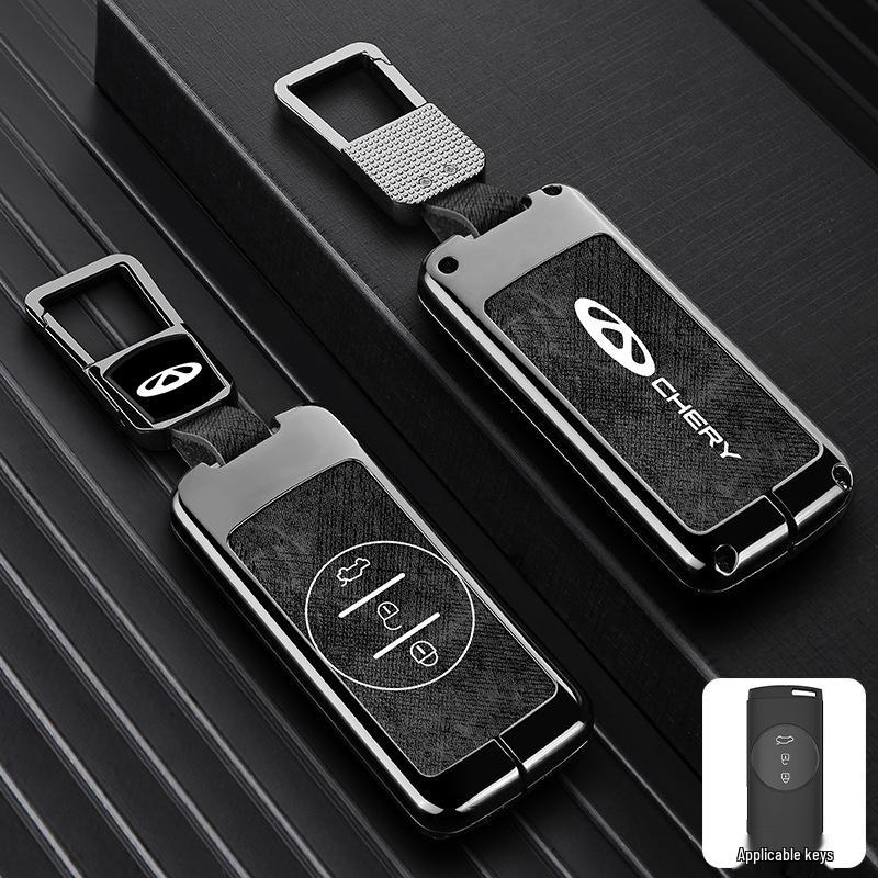 Zinc Alloy Key Shell Covers for Chery, Tiggo 8, 7 Plus - Full Coverage, 5x Anti-Drop Protection