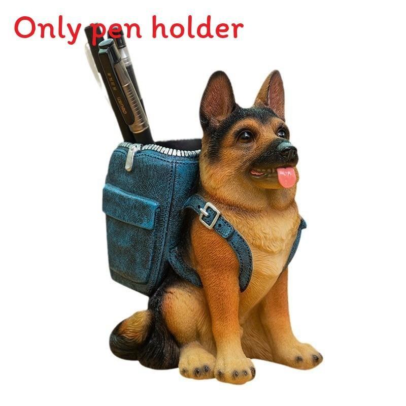 

Border Collie Trendy Pen Holder Cute Resin Office Decor For Stationery Organization