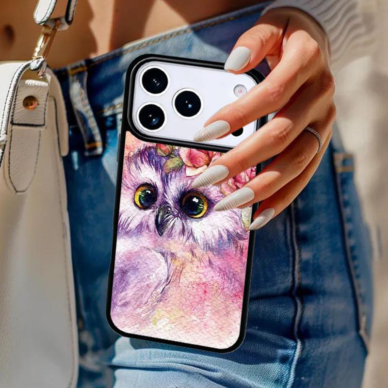Baby Owl Phone Case For iPhone 17 Air 14 15 13 12 Max Cover For Apple 14 15 16 16e 11 Pro Max Plus Coque