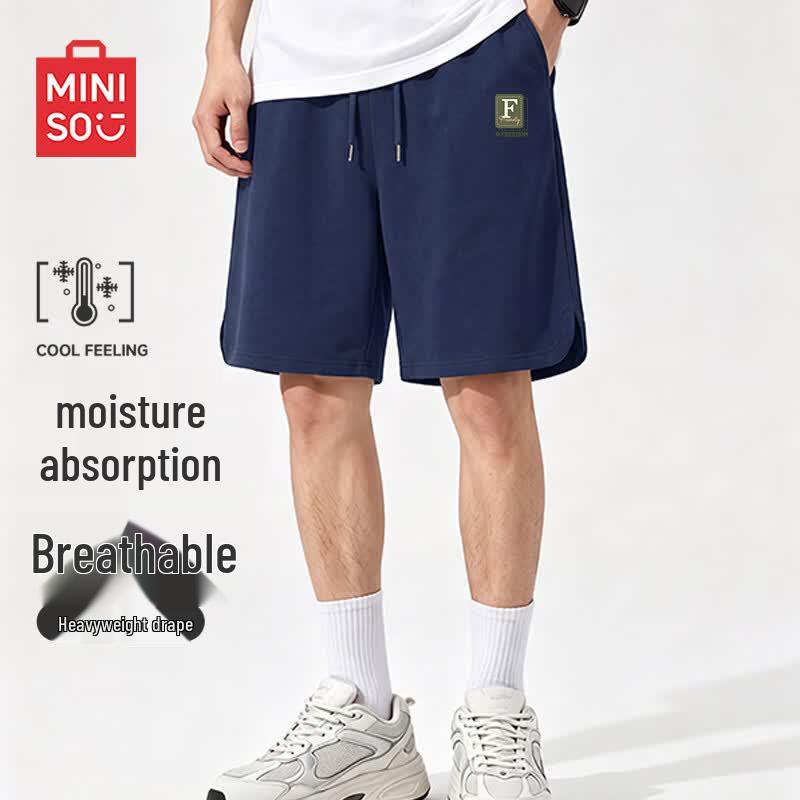 MINISO Men s Heavyweight Knit Casual Sports Shorts L