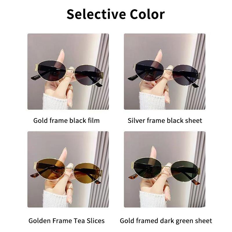 1 Τεμάχιο Οβάλ Σχήματος Προσωπικότητας Μεταλλικά Μικρά Στρογγυλά Γυαλιά Αξεσουάρ Παραλίας Για Γυναίκες Γυαλιά Γυαλιά Ηλίου