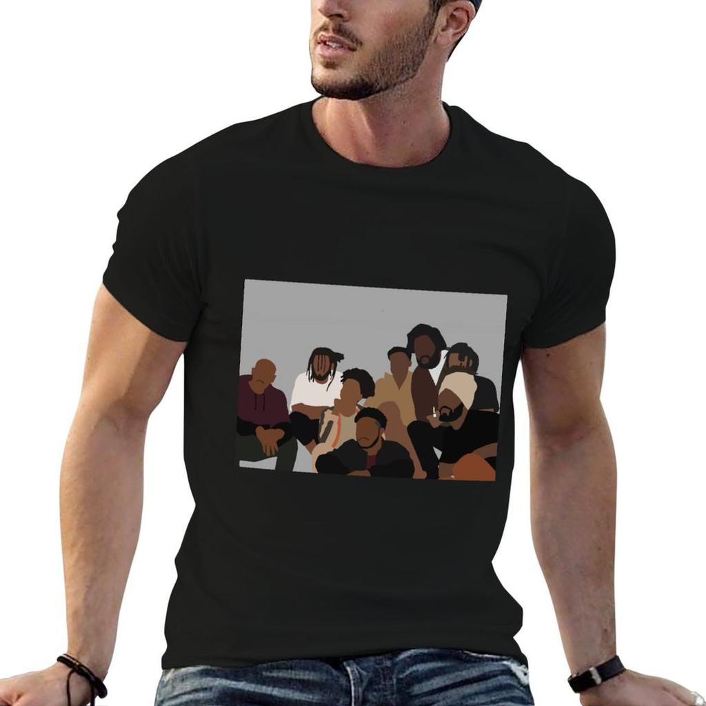 Dreamville All Members Tshirt Work Basic Short Sleeve Top