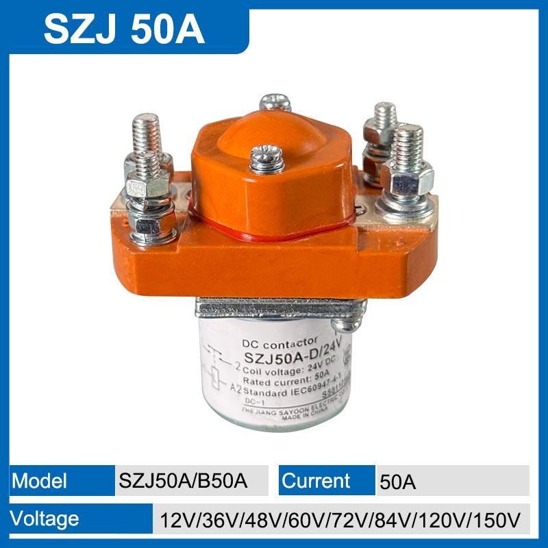 DC Contactor SZJ 50A 100A 200A 300A 400A 1NO 1NC 12V 24V 36V 48V 60V 72V 84V 120V Single Coil For Uninterruptible Power Supply