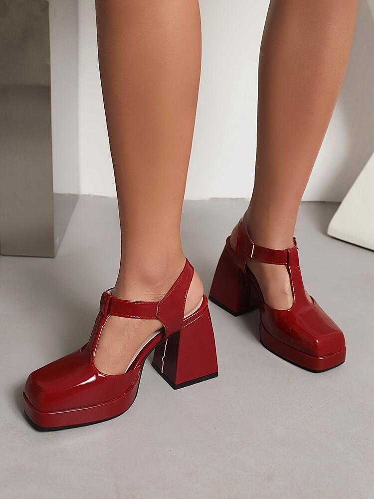 Sandal Hak Tinggi Wanita Lapisan Kulit 2025 Sepatu Hak Tebal Kepala Bundar Mewah Baru Musim Panas Mode Penambah Tinggi Cocok Untuk Semua