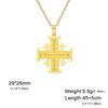 Jeshayuan Jerusalem Cross Pendant Necklace For Women Stainless Steel Bible Crusaders Men Necklaces Jewelry Gift Wholesale