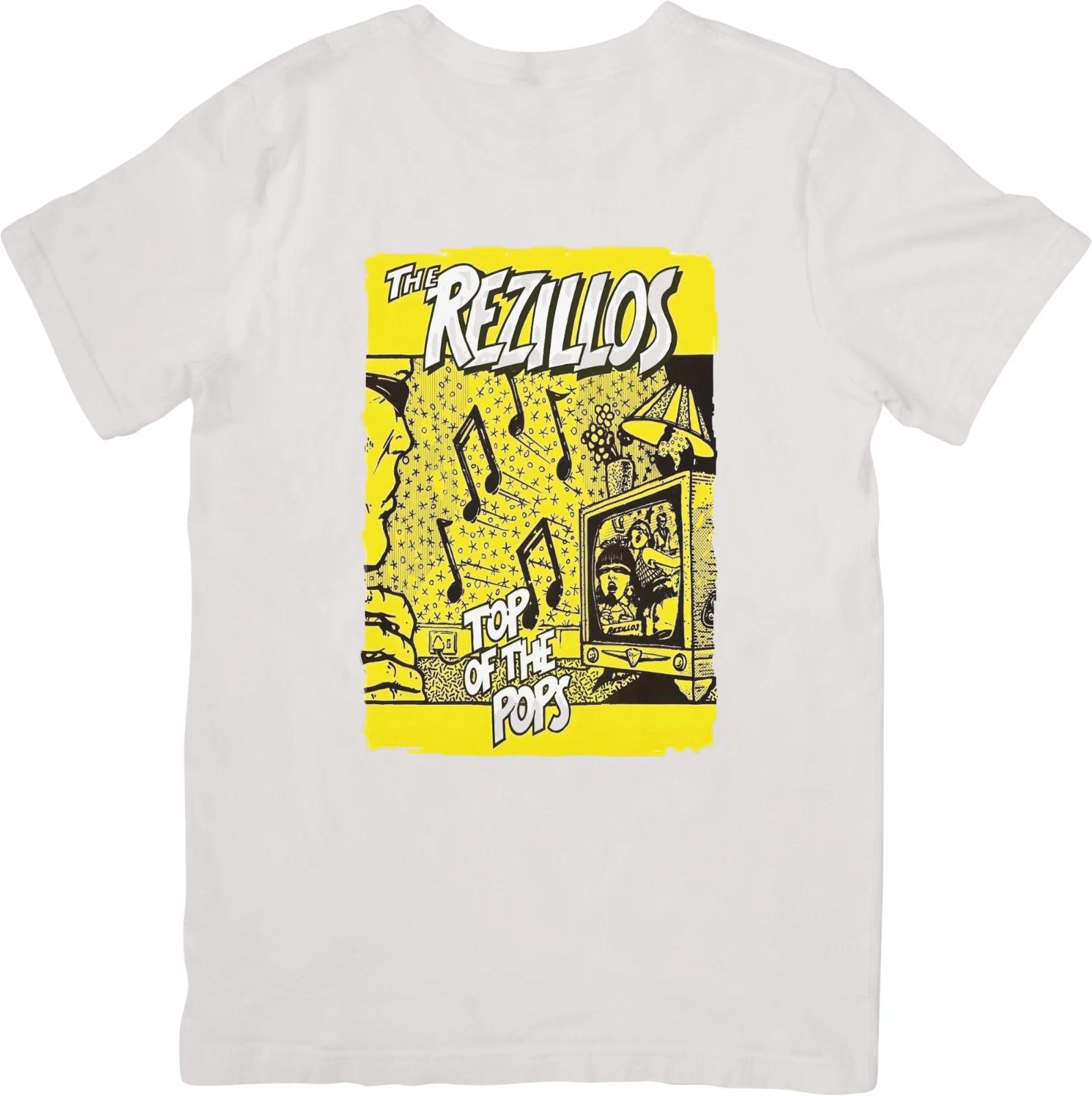 

The Rezillos Music Unisex Fit for Men & Women Quality Cotton T-Shirt White. 3XL