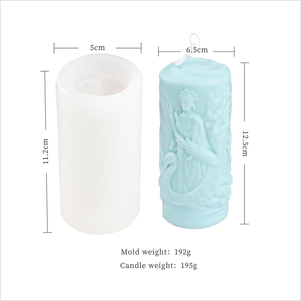 Cross-Border Aromatherapy Candle Mold - DIY Goddess Column Silicone Design