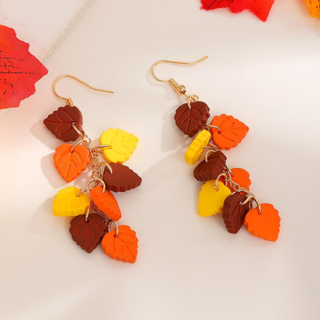 2026 Retro Red Zircon Maple Leaf Stud Earrings – Light Luxury Fashion Jewelry for Women