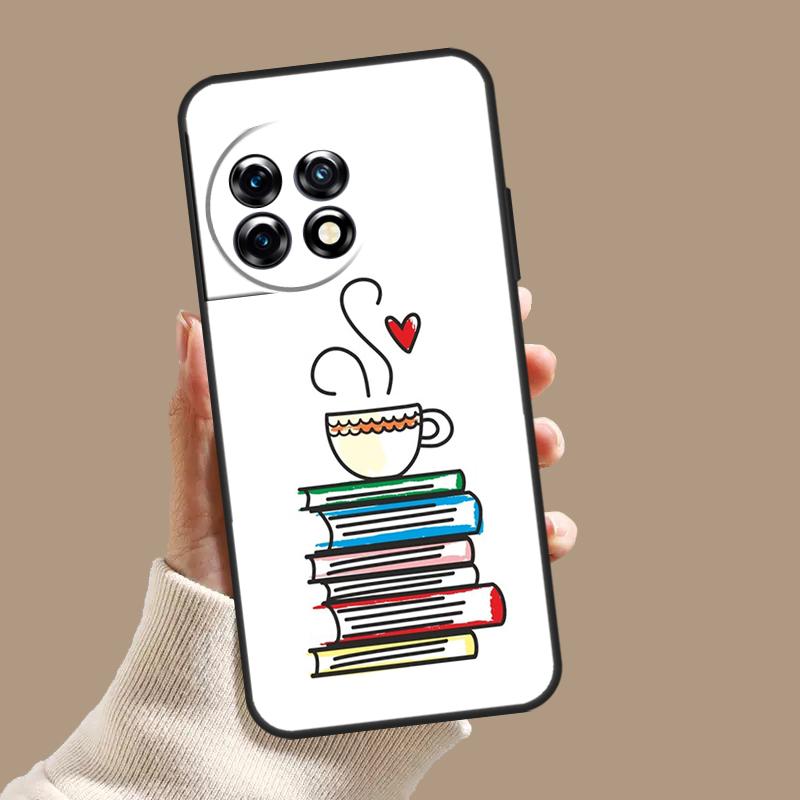 Books And Coffee Case For OnePlus Nord CE 5 2 3 4 Lite N30 OnePlus 13 11 12 15 13T 13R 10T 12R 9 10 Pro Cover