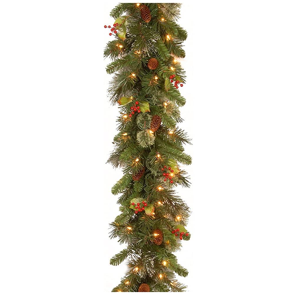 24-inch Artificial Norfolk Pine Front Door Christmas Wreath 60cm Greenery Fake Garland Outdoor Holiday Decoration Wreath