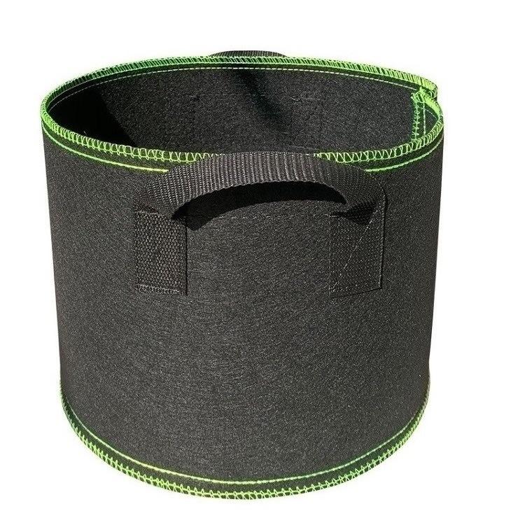 Black & Green Non-woven Felt Planting Bag for Vegetables & Nutrient Growing