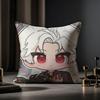 Love and Deepspace Sylus chibi Cushion Cover Case Antidustmite Pillowcase Invisible zipper silky short plush Sofa cushion cover