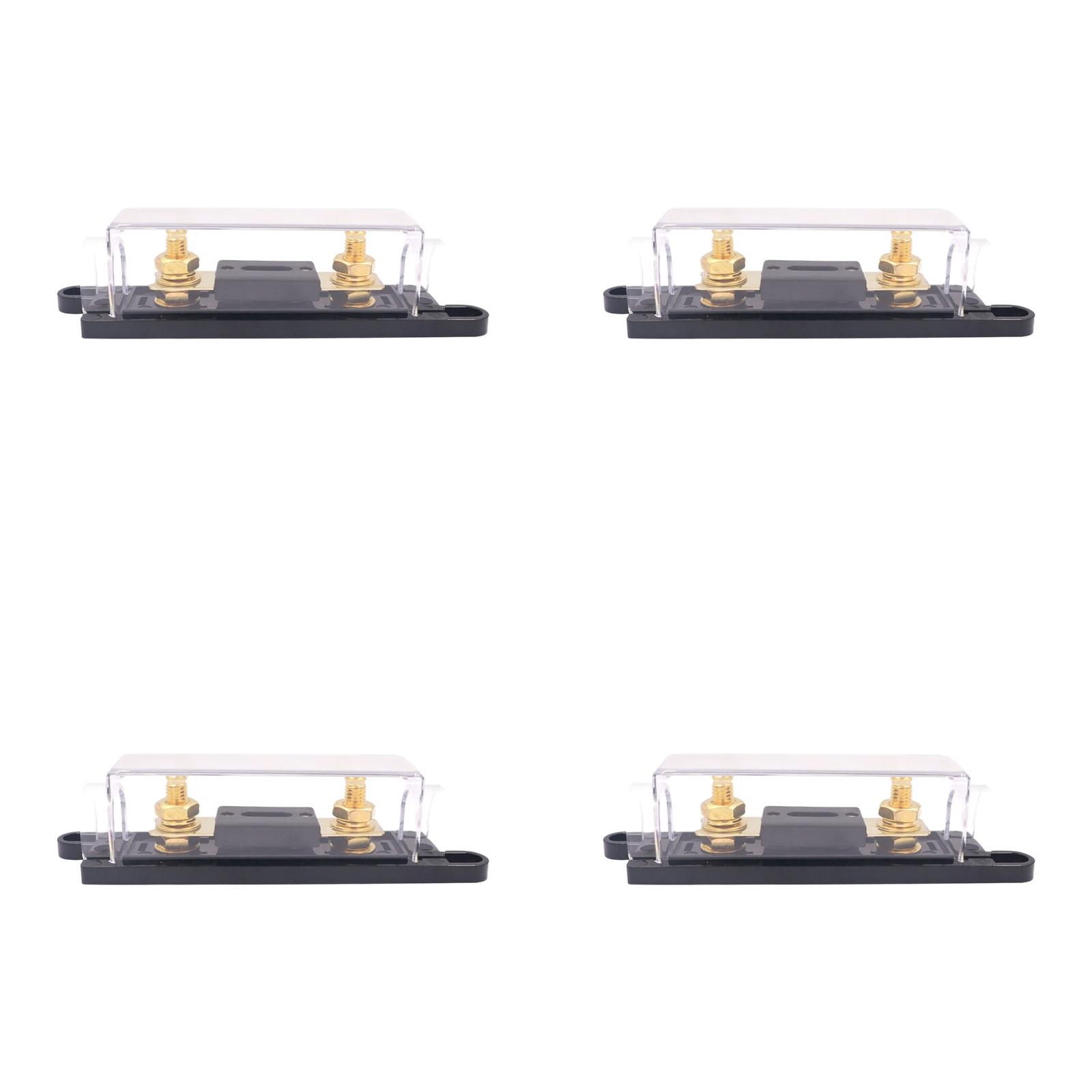 

Radio Fuse Holder Car Fuse Holder Zinc Alloy Main Body Heat-resistant Materials Impact-resistant Design Black For Car Audio 60A