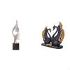 Abstract Art Swan Statue Decorative Resin Figurine for House Office Coffee Table Entrance Desk