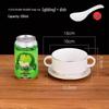Bol ceramic Huìhuáng cu margine aurită și două mânere