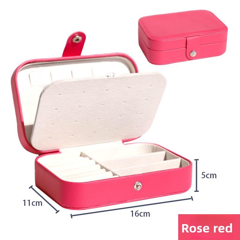 Portable Travel Girl Jewelry Storage Box, Necklace, Ring and Earring Storage Box, Double-layer Home Accessory Box, Jewelry Box