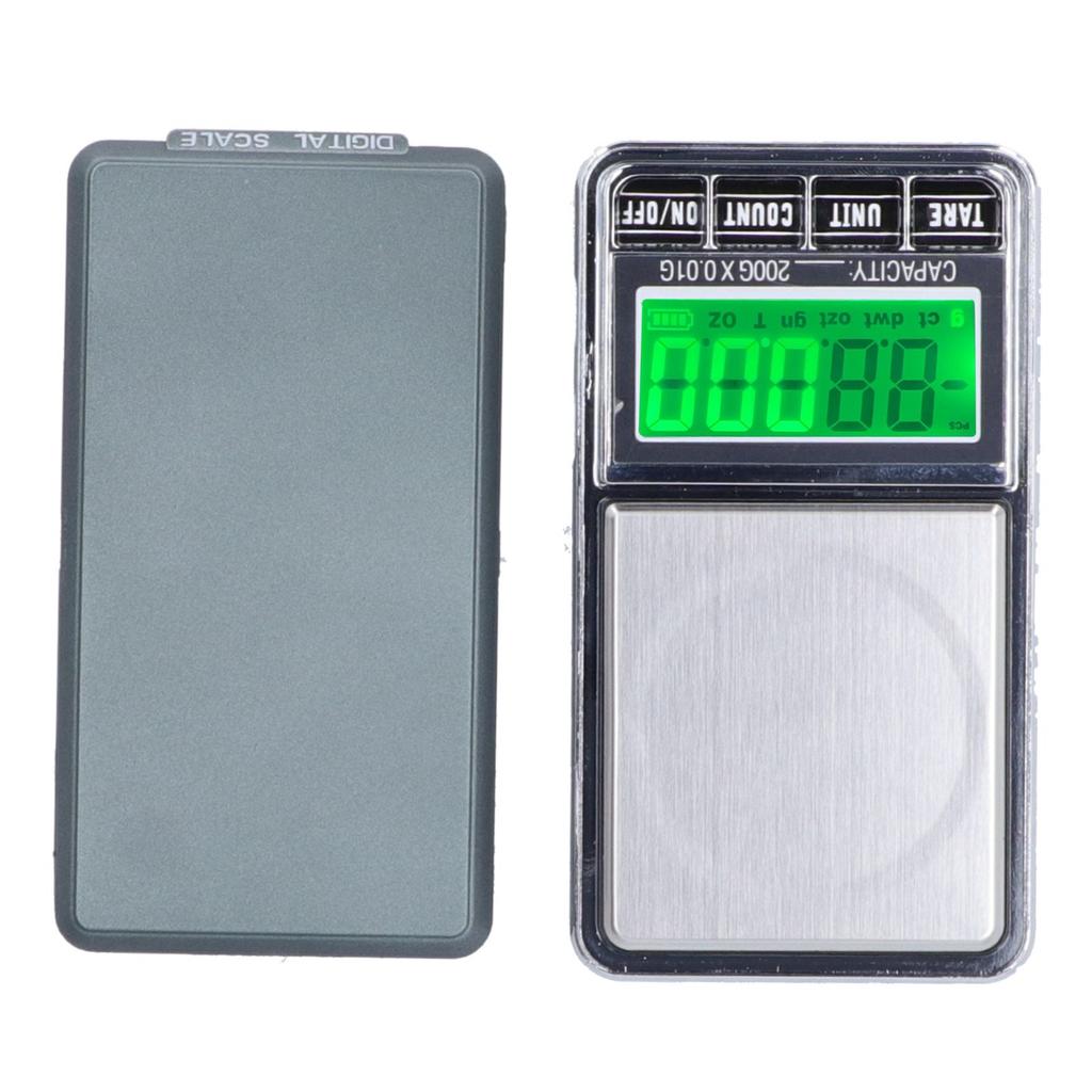 Electronic Jewelry Scale Pocket Digital Carat Scales with Green Backlight LCD Display0.01/200G