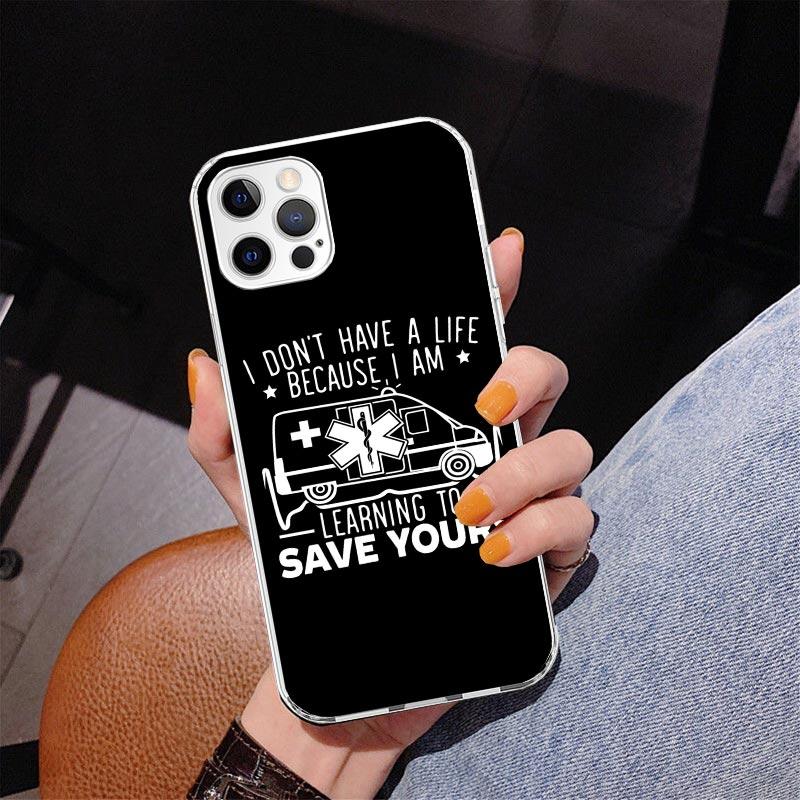 EMT EMS Medical Rescue Phone Case For iPhone 13 12 Mini 11 Pro Max XS XR X SE 7 8 Plus 5S 5 6S 6 Gift Print Cover Fundas