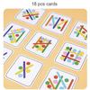 Children's Rainbow Stick Thinking Puzzle Wooden DIY Ice Cream Stick Puzzle Challenge Table Games Montessori Educational Toys
