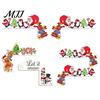 Christmas Home Interior Decor Door Corner Topper, Wooden Sign with Santa Claus Snowman And Gingerbread Decorative Plaque Man Prints, Easy Installation