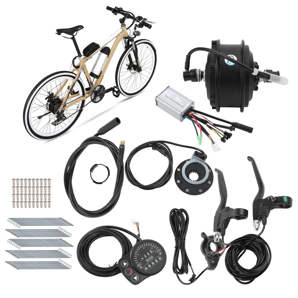 Kit di conversione per bicicletta elettrica 36V 250W 20 pollici con controller KT‑900S e contagiri per bici