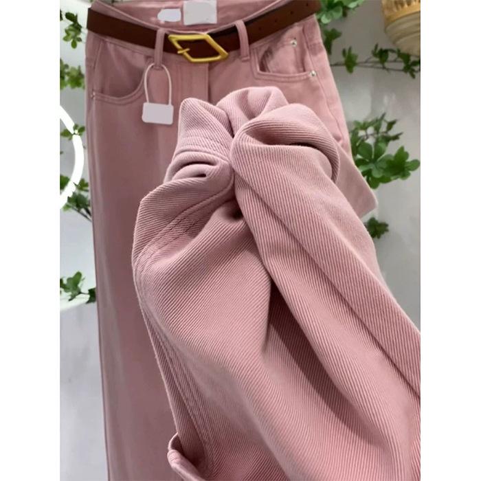 

В наличии: Шикарные американские легкие роскошные джинсы с высокой талией и драпировкой, широкие джинсы для весны, лета и осени XL