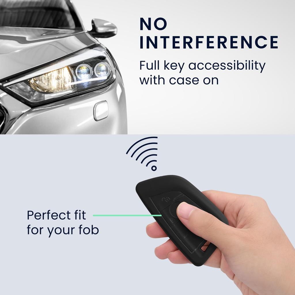 kwmobile Car Key Case for BMW Car Key Smart Key TPU Key Case Key Cover Black with Key Ring 3-Button - - - -