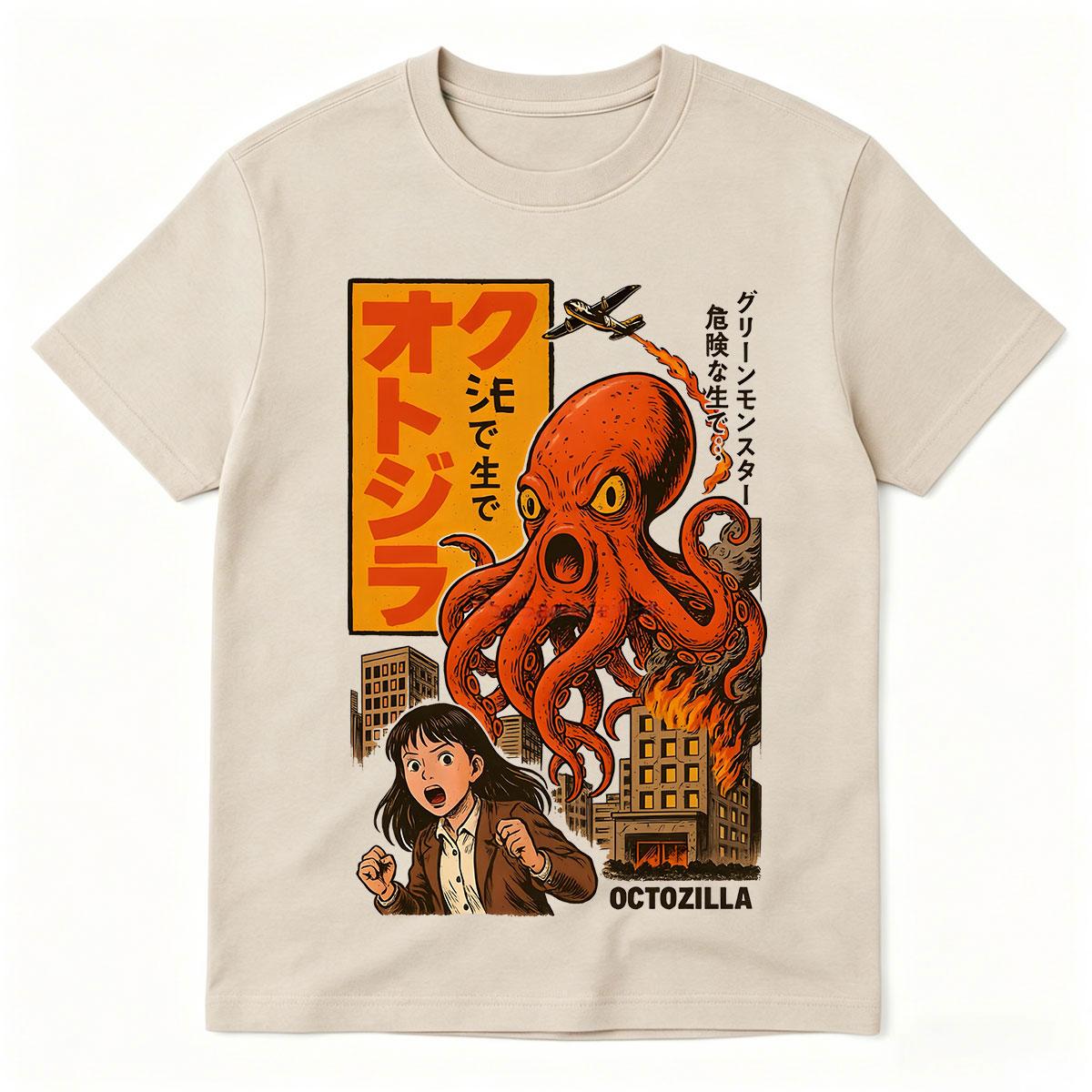 Octozilla Dotonbori Пьяный Осьминог Смешные Хоррор Футболки Мужские Женские Хлопковые С Коротким Рукавом Футболки Уличная Мода S
