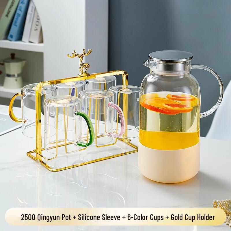 Chaxun High Borosilicate Glass Cold Brew Tea Pitcher Set
