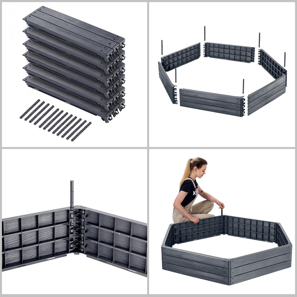 KADAX Warzywniak Podwyższona Grządka Skrzynia Ogrodowa Rabata 150x75cm