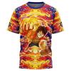 Children's Anime One Piece Luffy 3D Digital Printed Boys' Street Trendy Round Neck Short Sleeved T-shirt