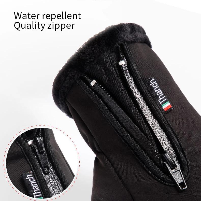 Winter Warm Gloves Men Women Touch Screen Waterproof Windproof Non-Slip Grips Glove for Cycling Driving Running Hiking