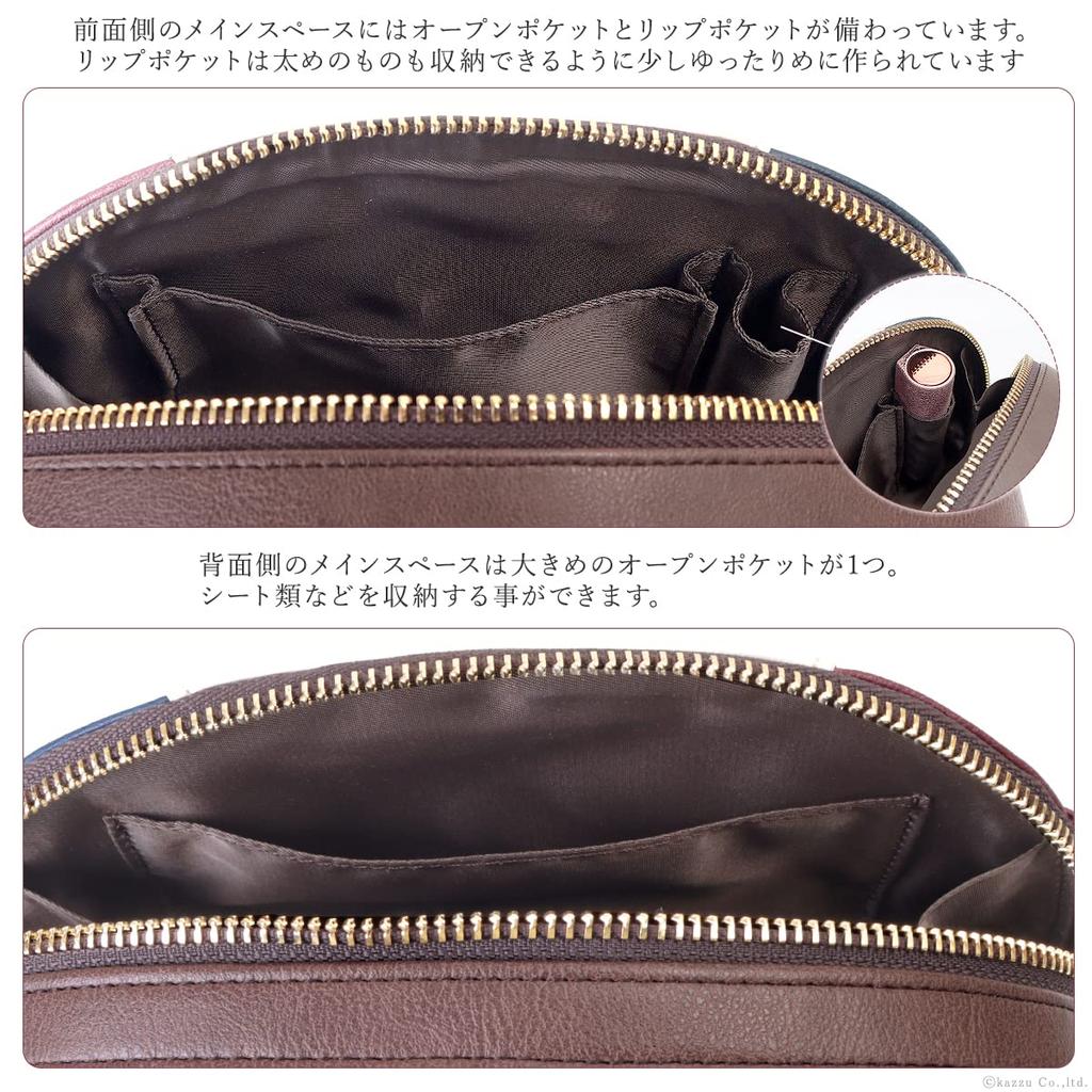 Clelia Tricolor Large Capacity Double Zipper Makeup Riberte Series Pouch, [CL-17088] (Blue Mist)