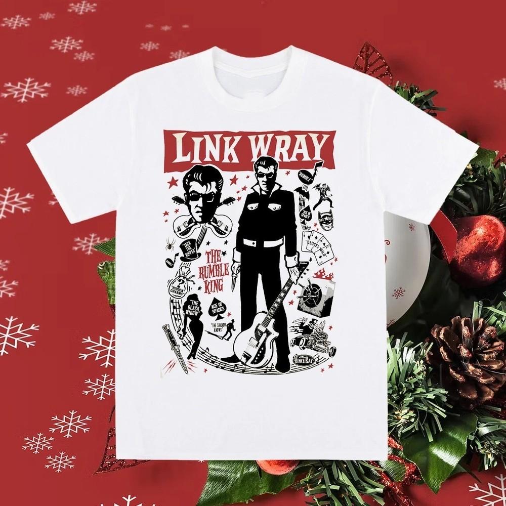 New The Rumble King Link Wray Shirt Short Sleeve White Unisex S-5XL BT2014 Unisex T-Shirt S