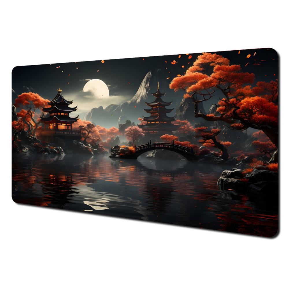 Full moon and night view theme Mouse Pad Desk Mat Stitched Edge NonSlip Durable pad for computer mouse Gaming pads tapis souris