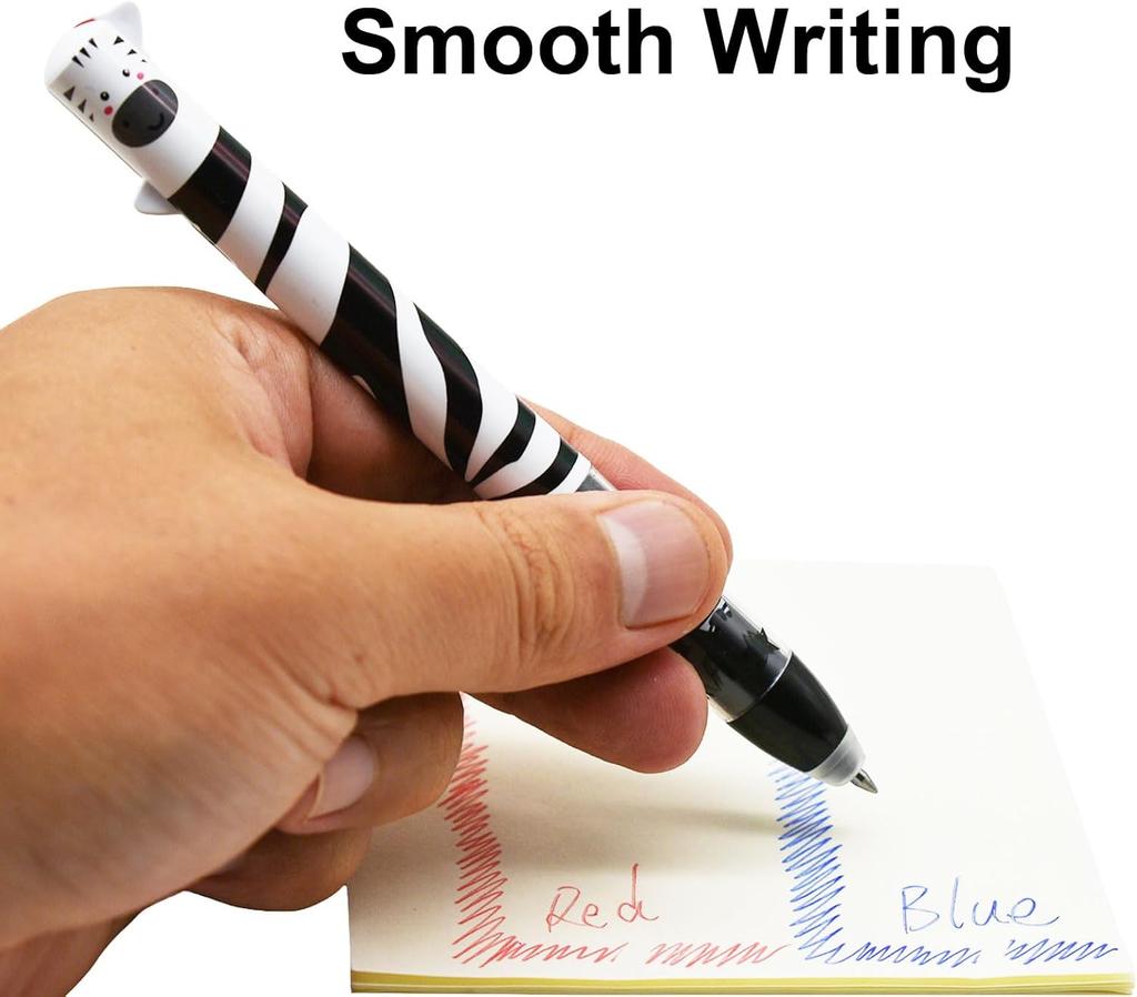 12/6/3pcs 2-in-1 Multicolor Cute Animal Erasable Pens Erase Blue Red Ink 12 Styles Animals Fine Point Pen for School Office Gift