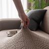 1 Pc Easy-Remove Jacquard Fabric Couch Cover Skirted Couch Protector Bench Pattern Design Sitting Room Furniture Cover