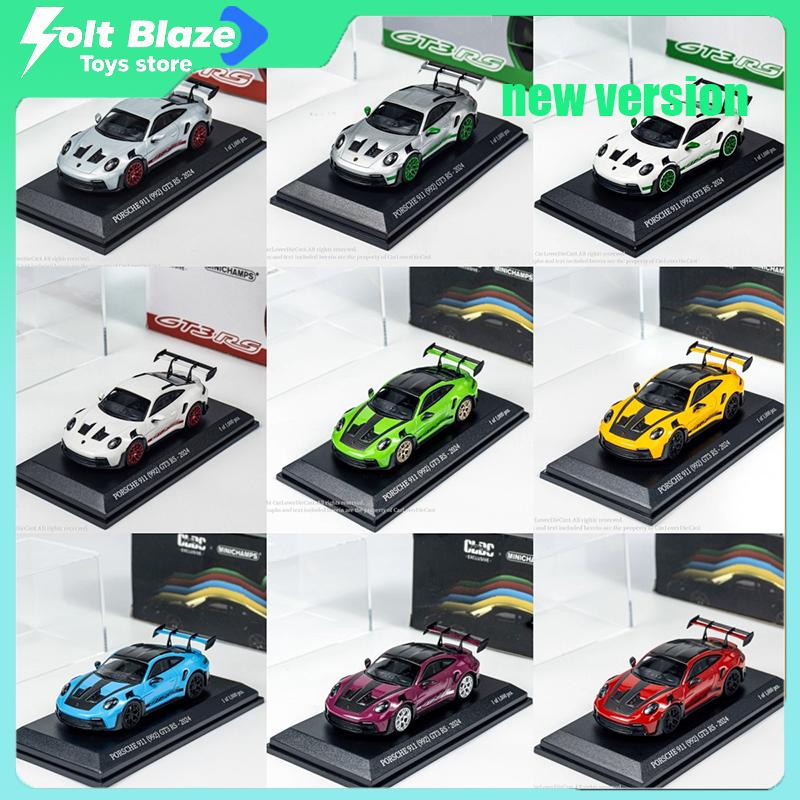 MINICHAMPS 1/64 Porsche 911 (992) GT3 RS Die-Cast Car Model Simulation Static Display Cars Collection Alloy Cars Model Boy Gift