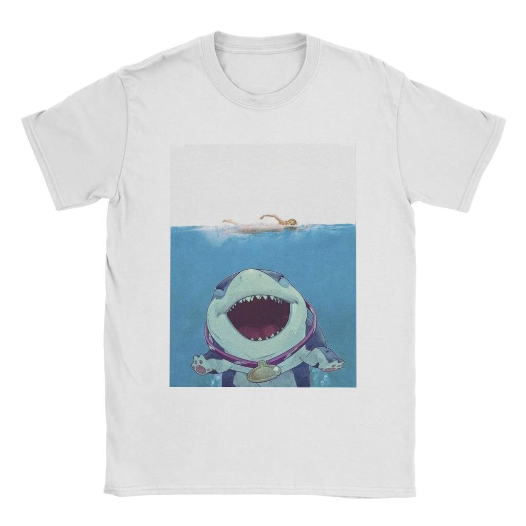 Shark Graphic Men Women Autumn T-Shirt Harajuku Vintage Short Sleeve Loose Oversized Casual Fitness Comfortable Y2k Top