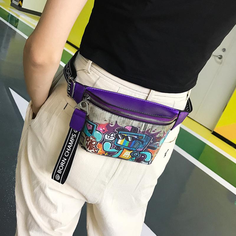 Hip Hop Graffiti Waist Bag 2025 - Trendy Crossbody Chest Bag for Clubbing