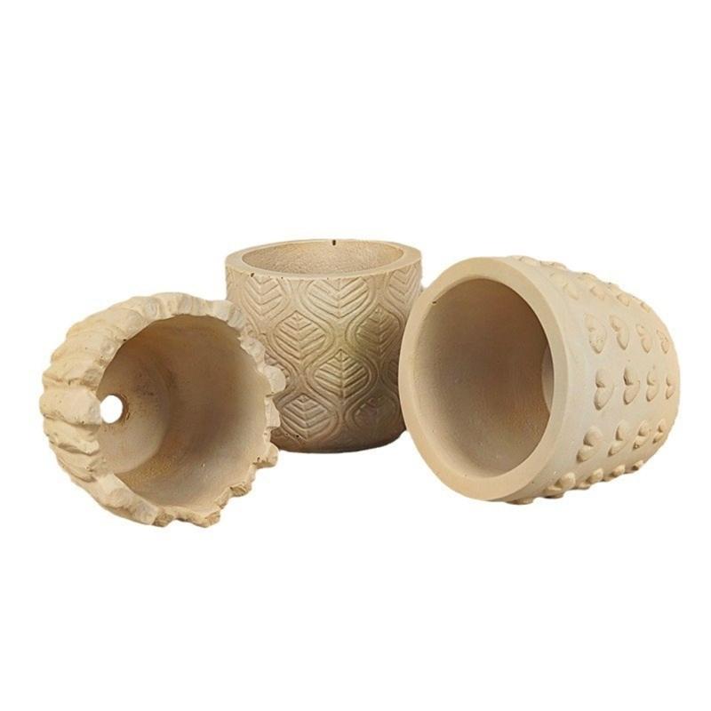 3D Relief Heart Vase Mold DIY Succulent Flower Pots Silicone Mold for DIY Crafts Unique Planter Candle Holder Gypsum